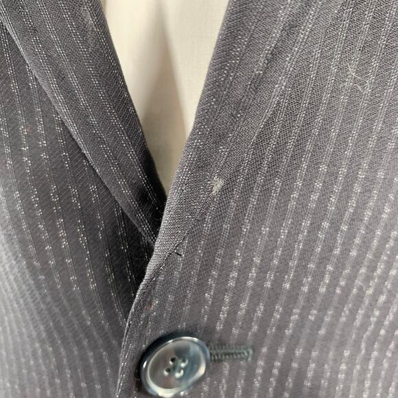 DOLCE & GABBANA Size 36 Navy Stripe Virgin Wool Sport Coat - Picture 8 of 11